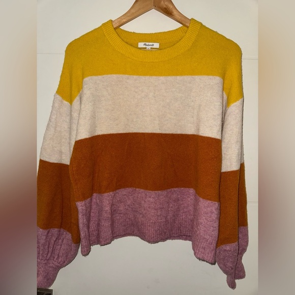 Madewell Striped Gladwell Balloon-Sleeve
Pullover Sweater - Picture 6 of 10